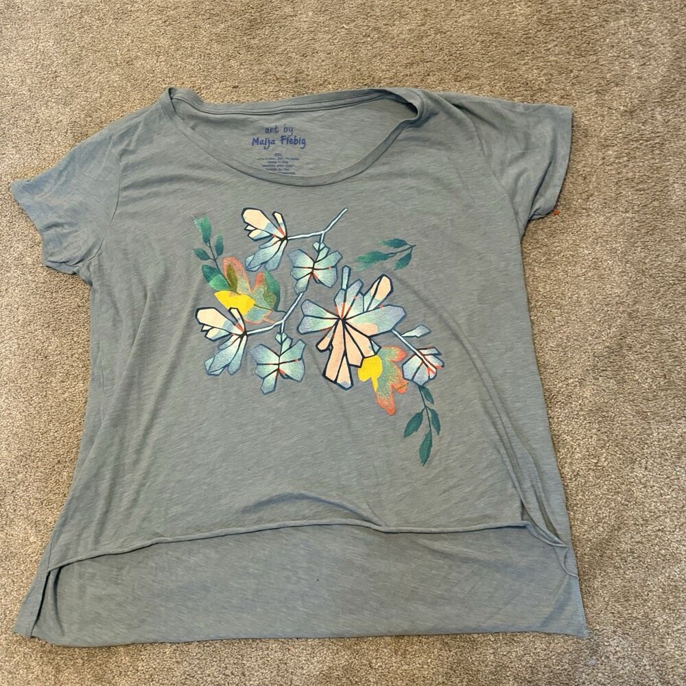 MAIJA FIEBIG Botanist Artist Design Women’s T-Shirt Size 2X
